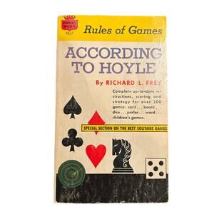 VTG 1965 Rules of Games According to Hoyle Book by Richard Frey, PB, VG
